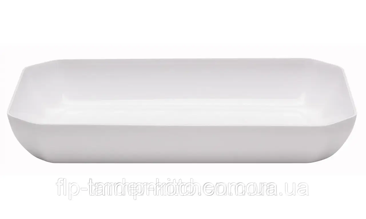 Салатник восьмикутний РР 1350 Поліпропілен, Чорний, Білий