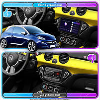 Штатна магнітола Lesko для Opel Adam I 2013-2019 екран 9" 4/64Gb 4G Wi-Fi GPS Top 5 шт., фото 3