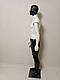 Манекен чоловічий з чорною головою білим торсом та чорними ногами (на ПВХ плиті), фото 2