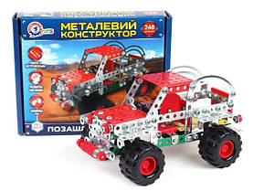 Металевий конструктор "Веселець", набір для юного інженера, конструктор машинка
