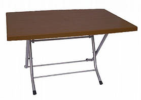 Прямокутний стіл Барі (Bari) New коричневий із пластиковою стільницею зі складаними ніжками, 120х70 см