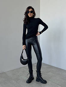 Комплект жіночий (лосини та гольф) - Чорний