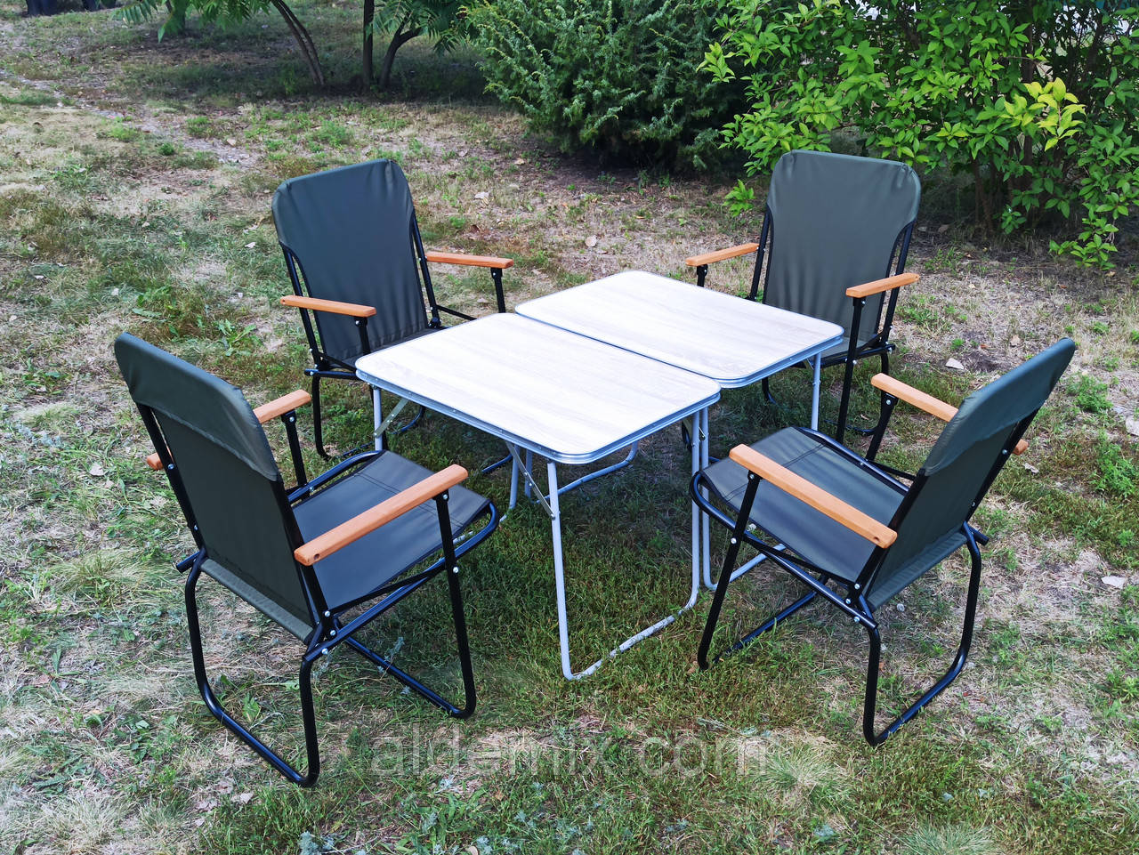 Комплект складних меблів для пікніка "Патріот О2Х+4з" купити столик і стільчики на природу складні крісла, фото 1