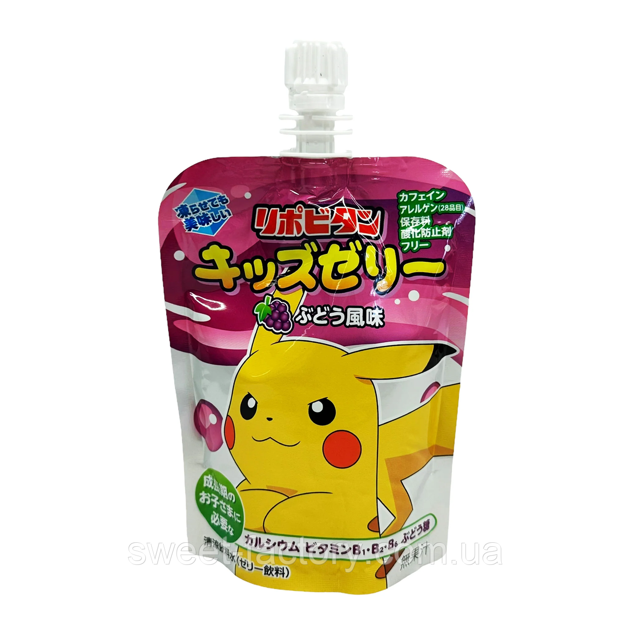 Желейний напій Taisho Pokemon Jelly Drink Grape Japan Виноград 125g, фото 1