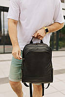 Городской рюкзак Urban (черный) красивый стильный с отделением для ноута натуральная кожа rkz0017