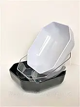 Салатник РС 1650 Полікарбонат, Чорний, Білий восьмикутний