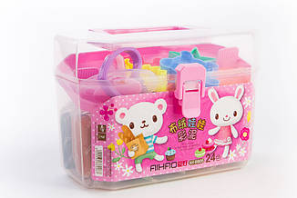 Моделін Aihao 6905 "Валіза" 24 кольорів + пластикові фігурки