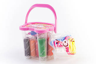 Моделін Aihao 6906 "Відро" 12 кольорів + пластикові фігурки