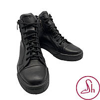 Черевики чоловічі зимові шкіряні чорного кольору "Style Shoes", фото 4