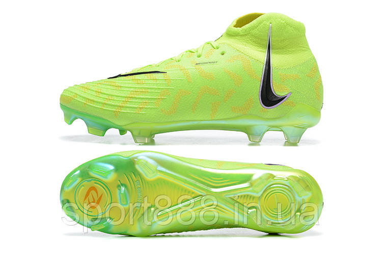 Eur36-45 футбольні Бутси Nike Phantom Luna Elite FG салатові Місяць