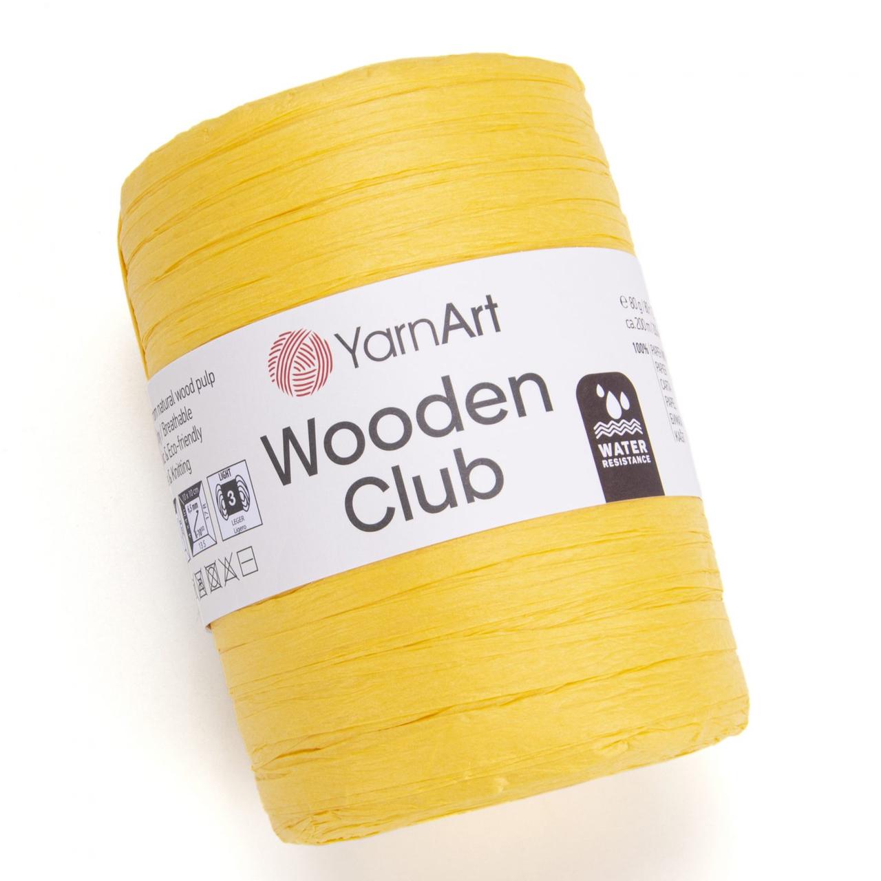 Пряжа рафія Wooden Club - 1604 жовтий