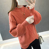 Жіночий светр в'язаний з широкими рукавами, фото 3