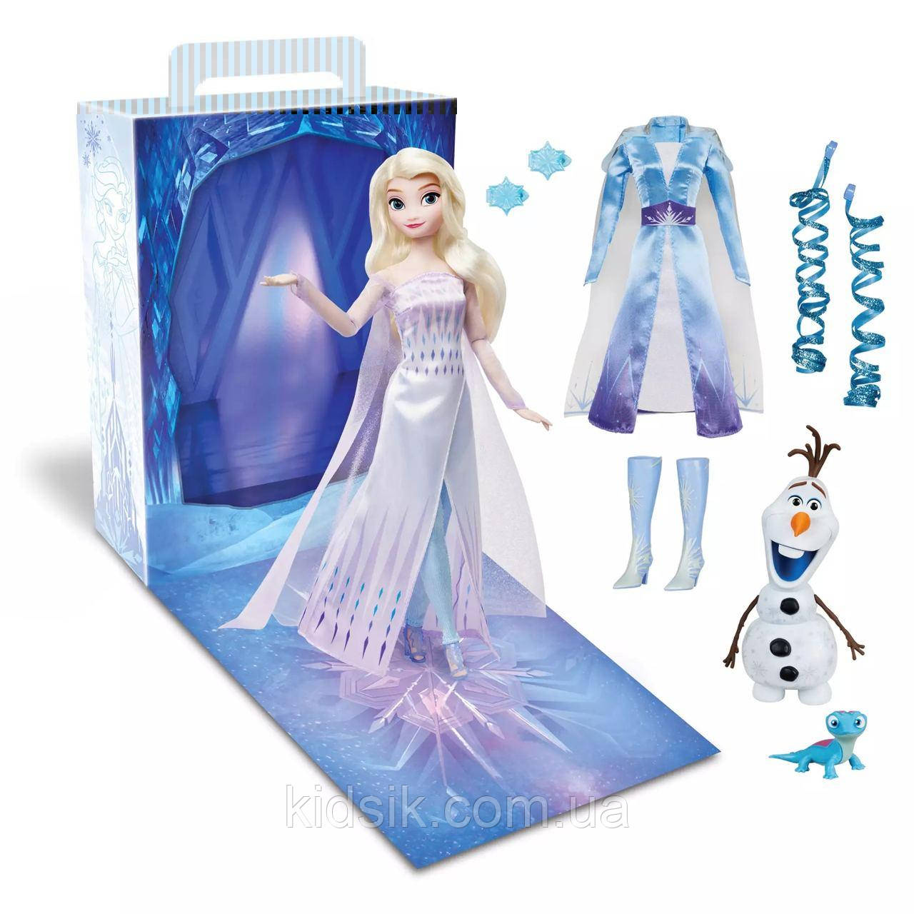 Лялька Ельза з аксесуарами та комплектом одягу "Холодне Серце 2" Elsa Frozen 2 Disney Story Doll, фото 1