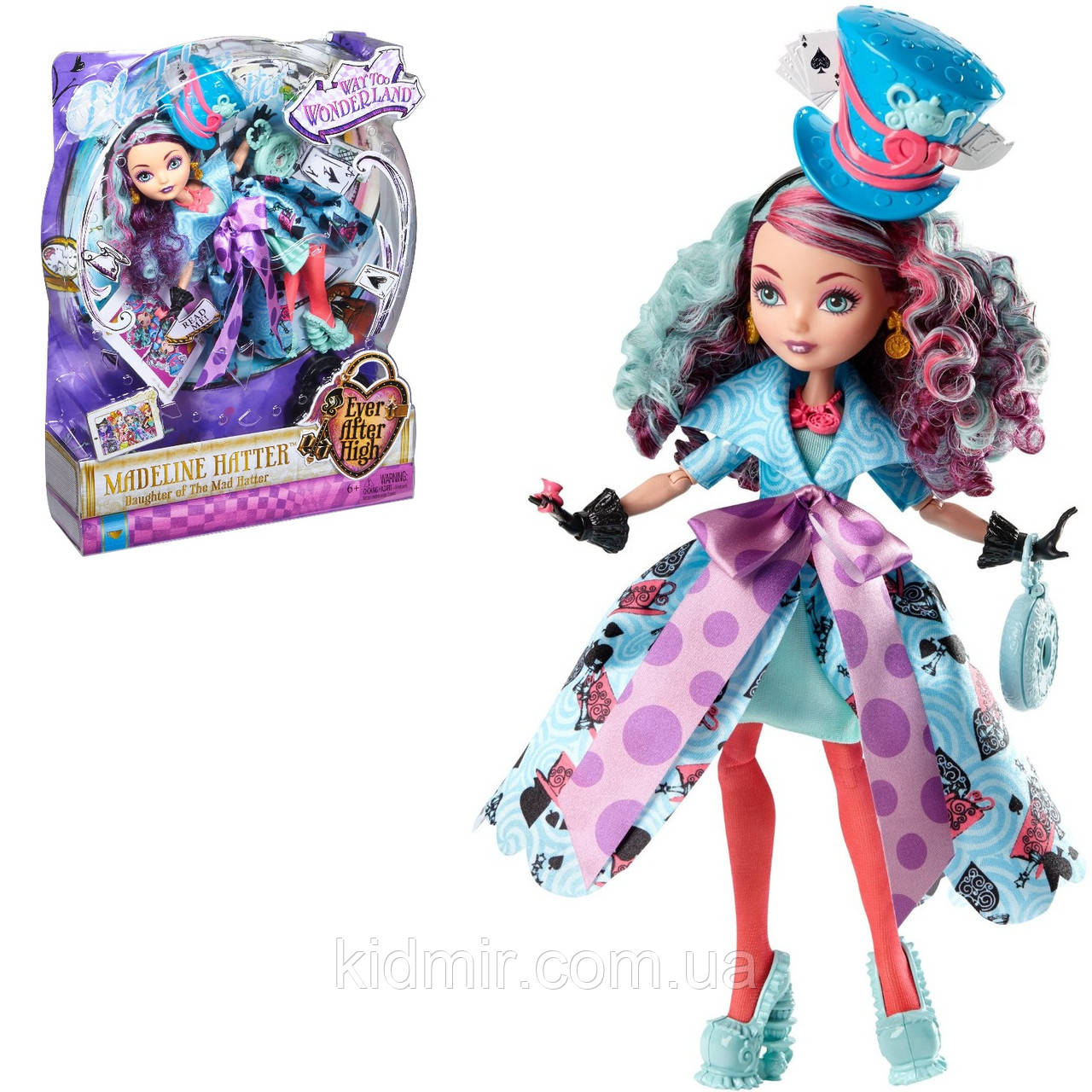 Ever After High Madeline Hatter CJF40 Лялька Евер Афтер Хай Меделін Хеттер Дорога в Країні Чудес, фото 1