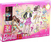 Новорічний Адвент-календар Барбі з одягом, аксесуарами та лялькою Barbie Advent Calendar (GXD64)