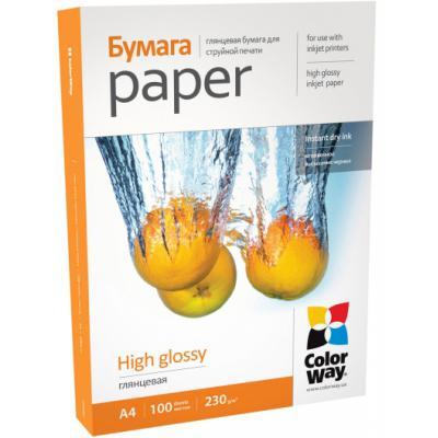 Фотопапір ColorWay A4 (210x297 mm), 100 листів, 230 г/м2 (PG230100A4)