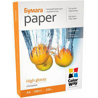 Фотопапір ColorWay A4 (210x297 mm), 100 листів, 230 г/м2 (PG230100A4)