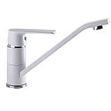 Кухонний змішувач Globus Lux Laguna GLA-0203Q-7-WHITE білий, фото 3