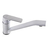 Кухонний змішувач Globus Lux Laguna GLA-0203Q-7-WHITE білий, фото 4
