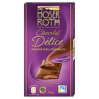 Шоколад Молочный Moser Roth Chocolat Delice Praline Edel Vollmilch 150 г Германия