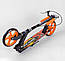 Самокат двоколісний Best Scooter 94621 з ручним гальмом, чорно-жовтогарячий, фото 5