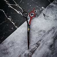 Профессиональные ножницы для стрижки волос черно-красные JAGUAR, размер 6