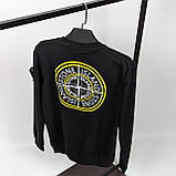 Чоловіча кофта світшот Stone Island CK6866 чорна, фото 2