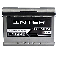Автомобильный аккумулятор  INTER Premium 60Ah 600A R+ (L2B)