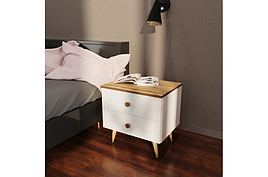 Тумба 2Ш у вітальню, спальню, дитячу Сканді дуб тахо/білий Мікс Меблі