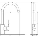 Кухонний змішувач Globus Lux LAZER GLLR-0203S-10-BB чорний, фото 6