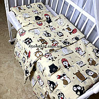 Теплое детское одеяло и подушка в кроватку манеж - детское одеяльце для новорожденных 110х125 см
