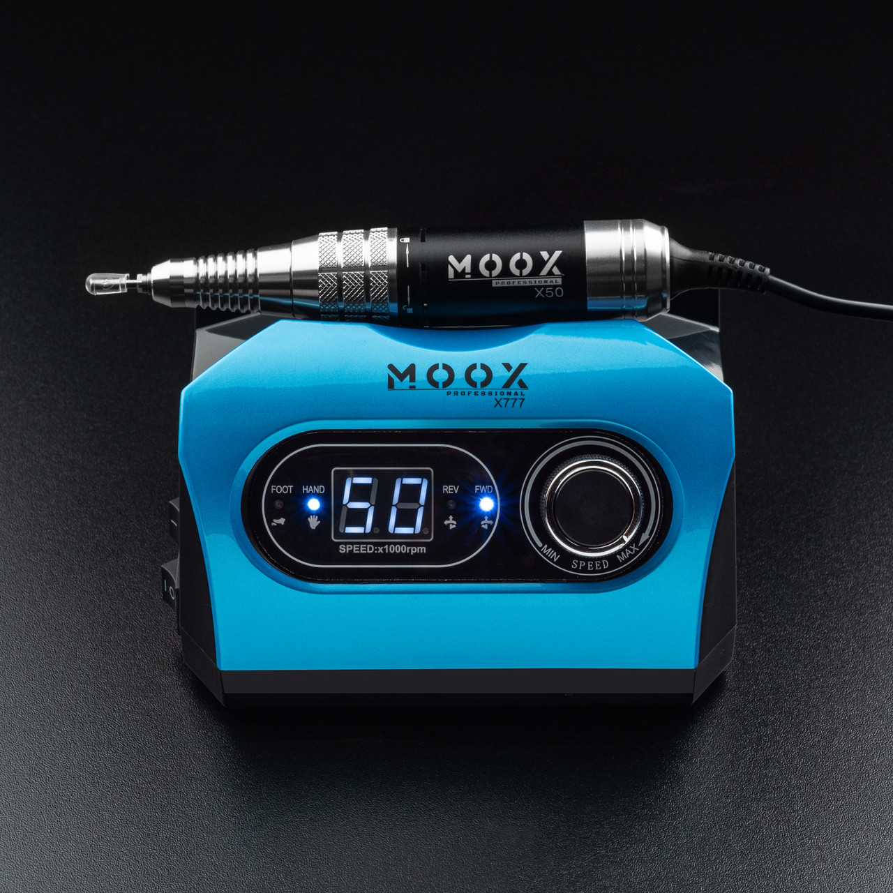 Фрезер для манікюру та педикюру MOOX X777 50000 об/хв 70W Синій, фото 1