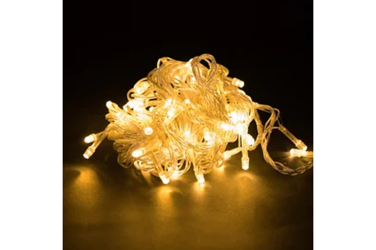 Новорічна гірлянда 9 м колір ламп теплий RD-7140 100LED, фото 1