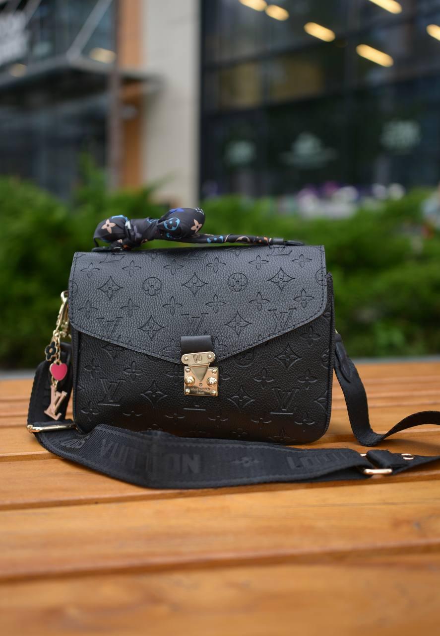 Черная мини женская сумочка Louis Vuitton Pochette Métis New Black ...