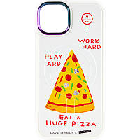 TPU+PC чехол Funny pictures with MagSafe для Apple iPhone 13 (6.1") Pizza