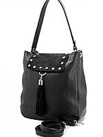 Женская кожаная сумка-рюкзак Laura Biaggi (29-151) кожаная черная