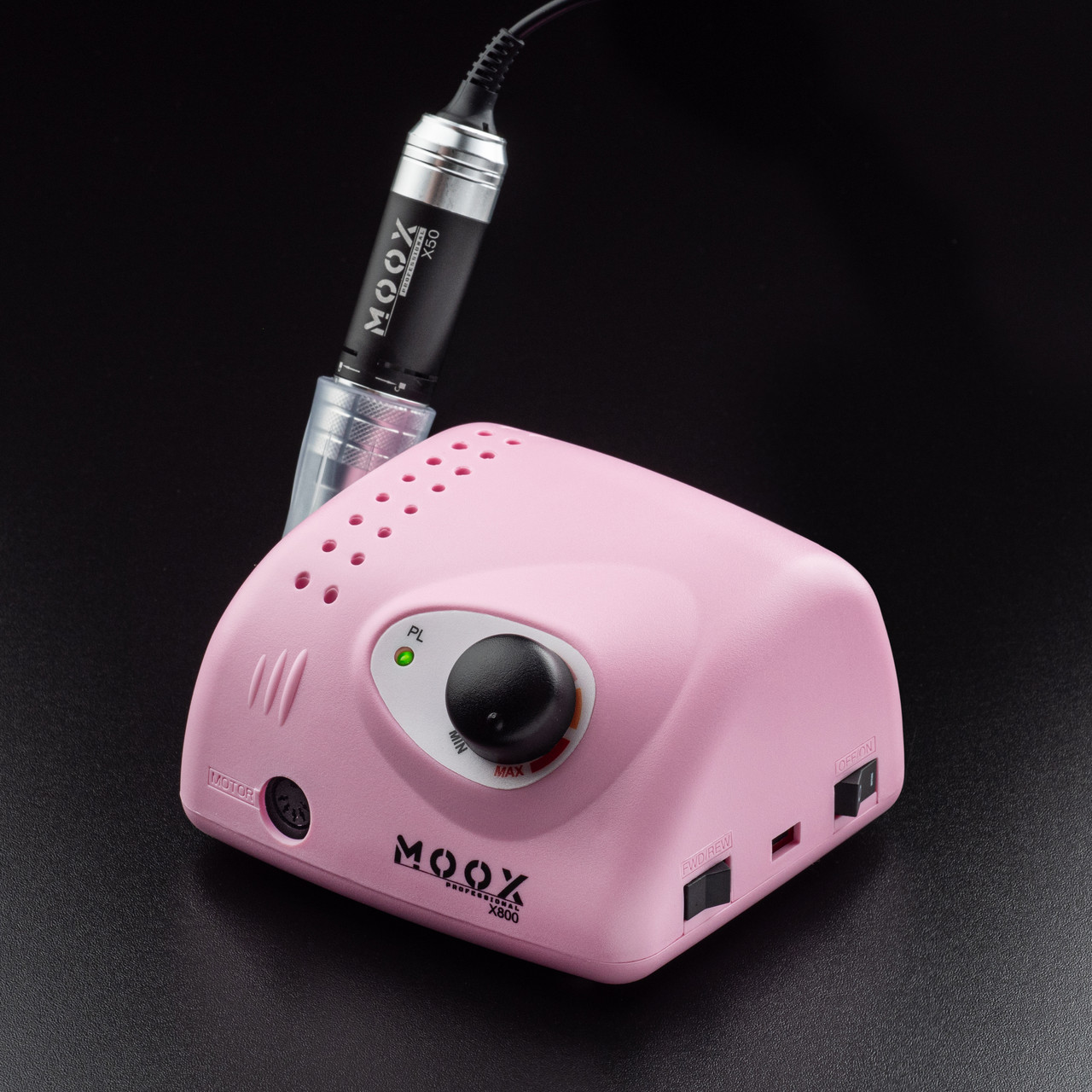 Фрезер для манікюру та педикюру MOOX X 800 50 000 об/хв 70 W Рожевий, фото 1