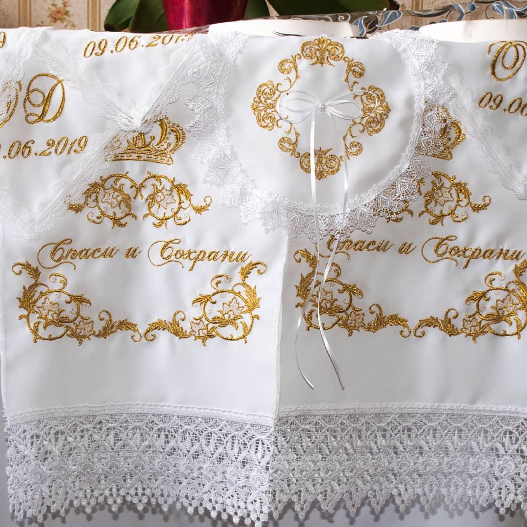 Рушники весільні для ікон габардинові №10