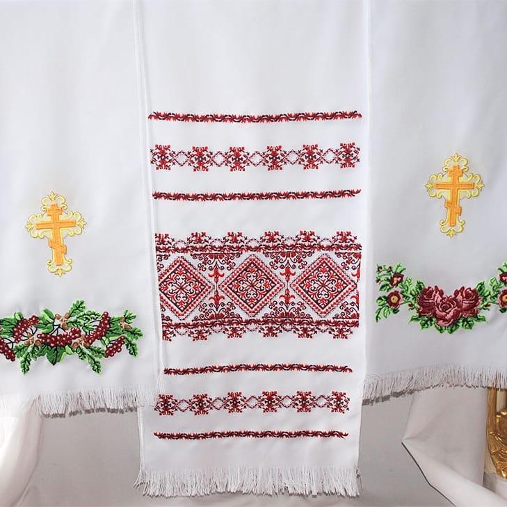 Вишиті весільні рушники на ікони і під ноги (комплект) №43