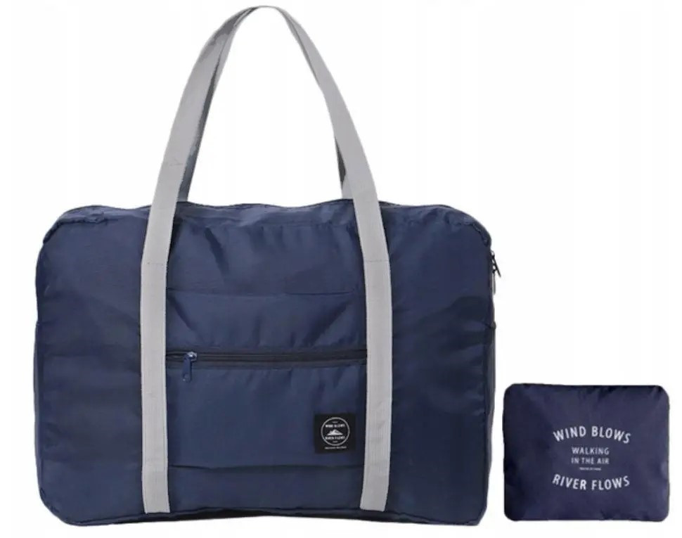 Складана дорожня сумка с креплением на чемодан сумка 20L Nobrand синя