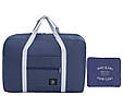 Складана дорожня сумка с креплением на чемодан сумка 20L Nobrand синя, фото 2