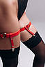 Підв'язка для панчіх Candy Hero "модель S10" RED екошкіра, фото 2