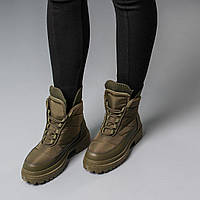 Ботинки женские Fashion Troktsky 3798 36 размер 23,5 см Оливковый h