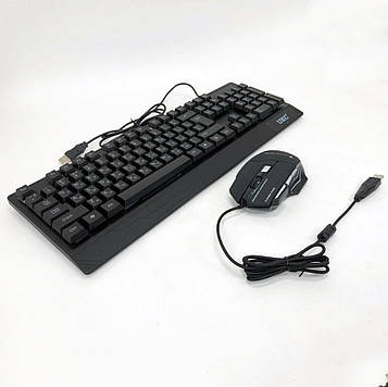 Клавіатура+мишка UKC з LED підсвічуванням від USB M-710, клавіатура ігрова з підсвічуванням та мишкою