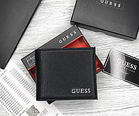 Мужское кожаное портмоне с монетницей Guess (6004) подарочная упаковка