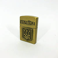 Зажигалка кремниевая патриотическая Украина 4550. LV-846 Цвет: золотой (WS)