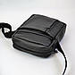 Сумка месенджер чоловіча чорна з натуральної шкіри 5 відділень для щоденного використання, фото 8