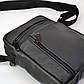 Сумка месенджер чоловіча чорна з натуральної шкіри 5 відділень для щоденного використання, фото 2