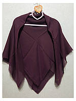 Женский однотонный платок шарф Польша вискоза фиолетовый Бордовый