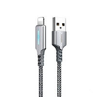 Кабель USB Remax Lightning Gonyu RC-123i-Silver 1 м сріблястий l